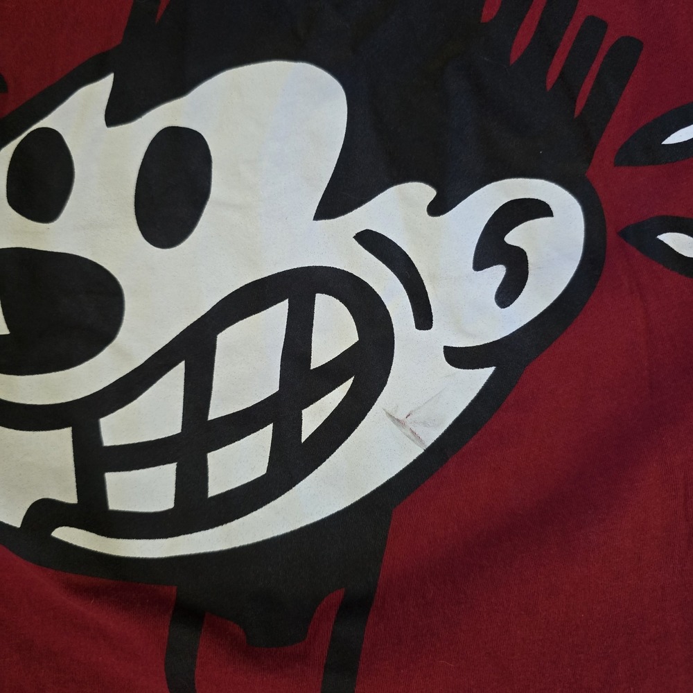 Vtg Rare 90s Nervous Records Long Sleeve XL Hip Hop Skate Rap Music New York Red - Picture 2 of 8